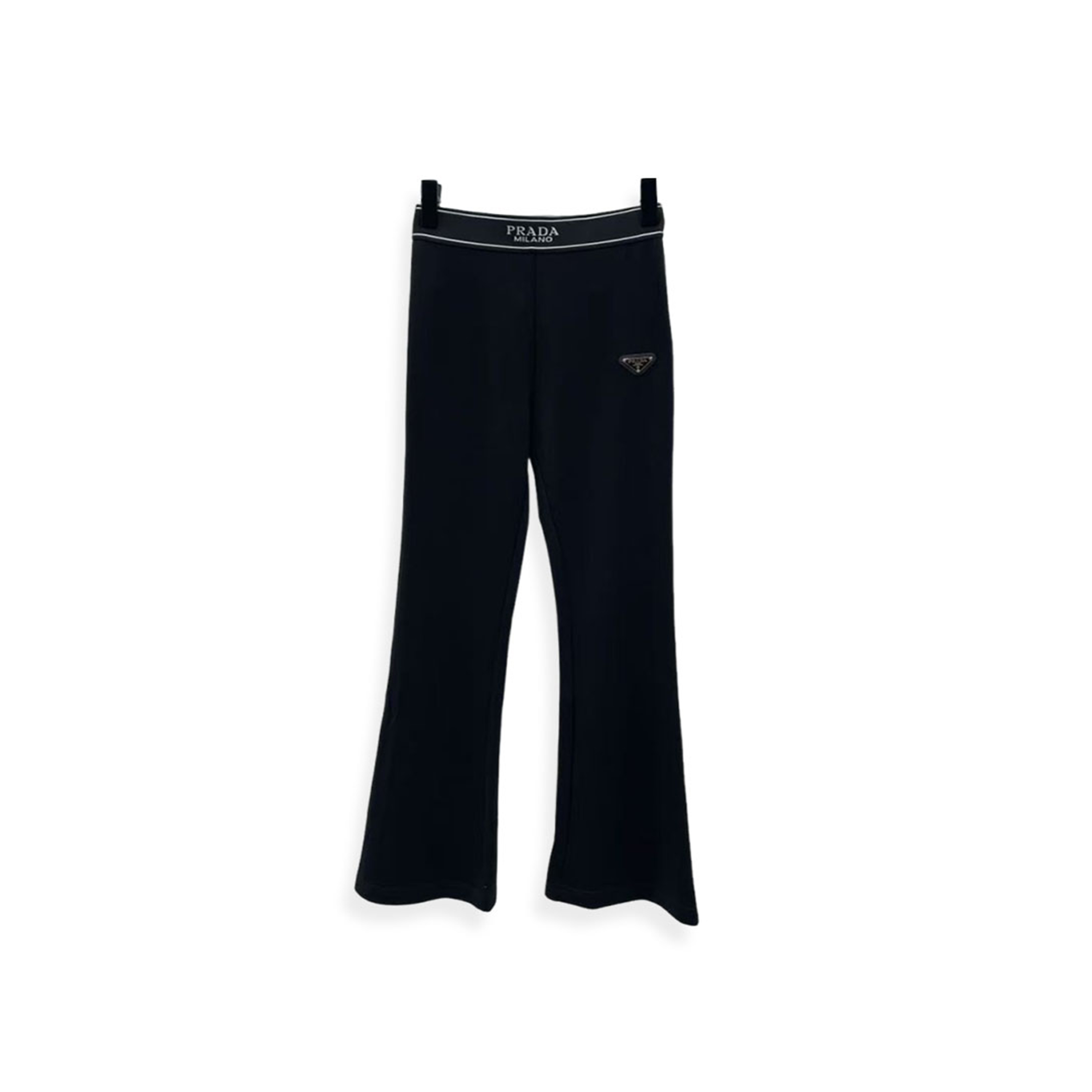 Pra*a logo-plaque cropped tailored trousers